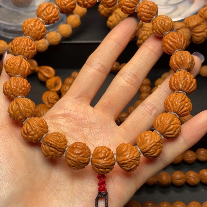 桃核手串龙纹桃核
