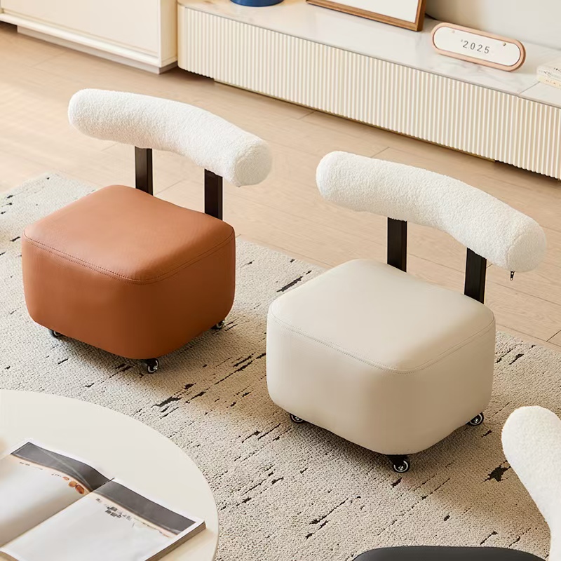 【溜溜椅】家用客厅万向轮沙发凳休闲溜溜凳换轮凳换鞋矮凳
