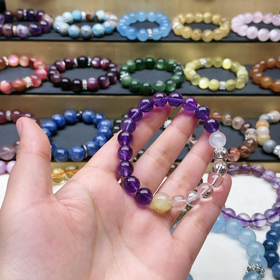 水晶手链未镶嵌紫