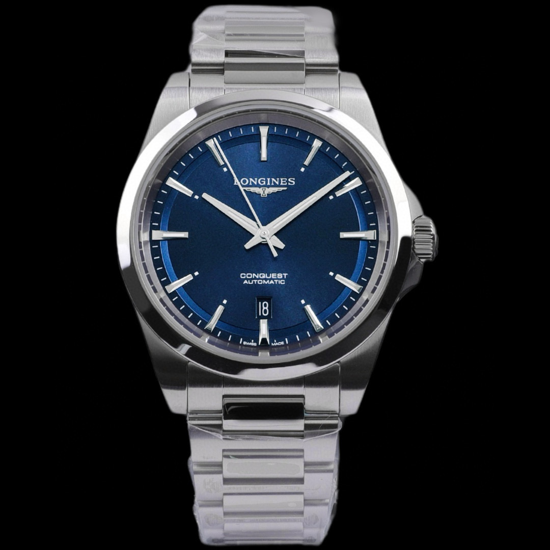 99新 Longines/浪琴 浪琴新款蓝盘三针日志正品行货