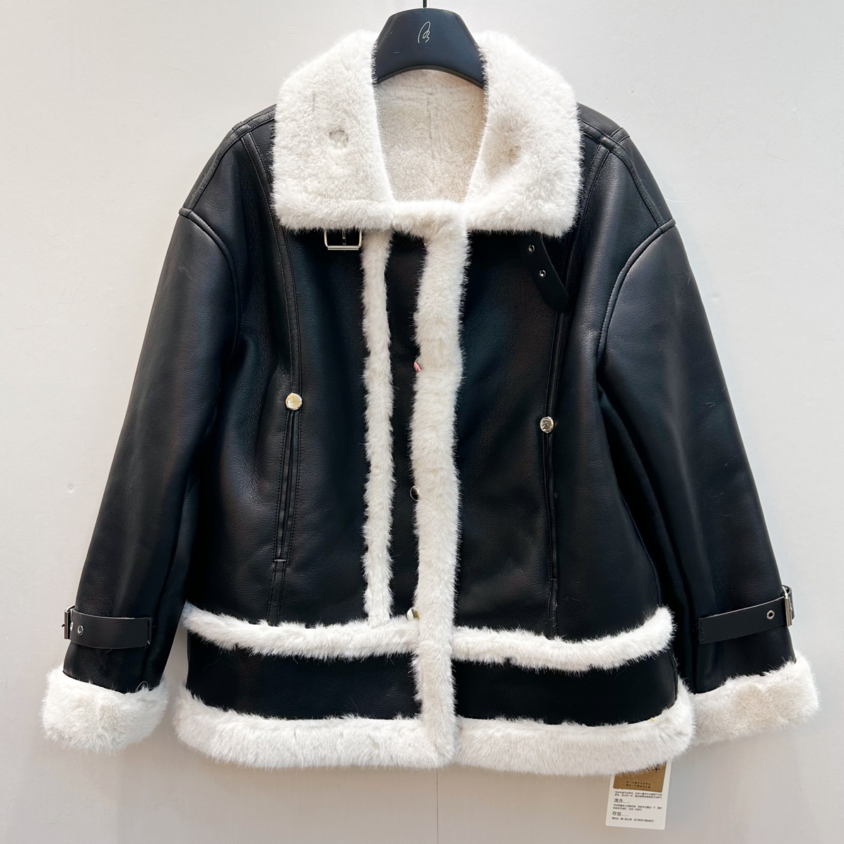 【M·佳】时尚短款机车外套0088