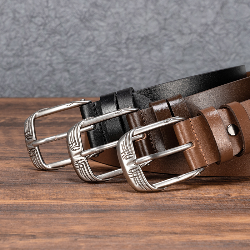 经典耐用皮带男士真皮针扣裤带男正品纯牛皮休闲男款牛仔裤腰带潮