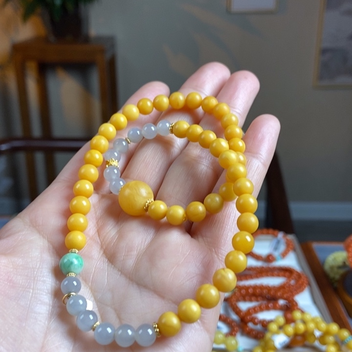 琥珀手链未镶嵌蜜蜡手串6