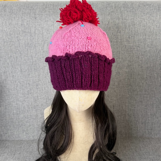 【小头围】尼泊尔纯手工羊毛蛋糕帽