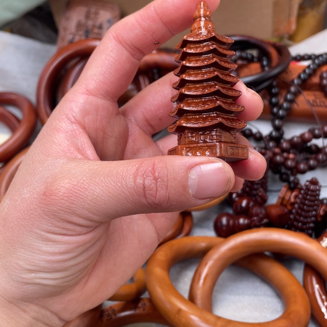 枣木枣木老料七层小塔