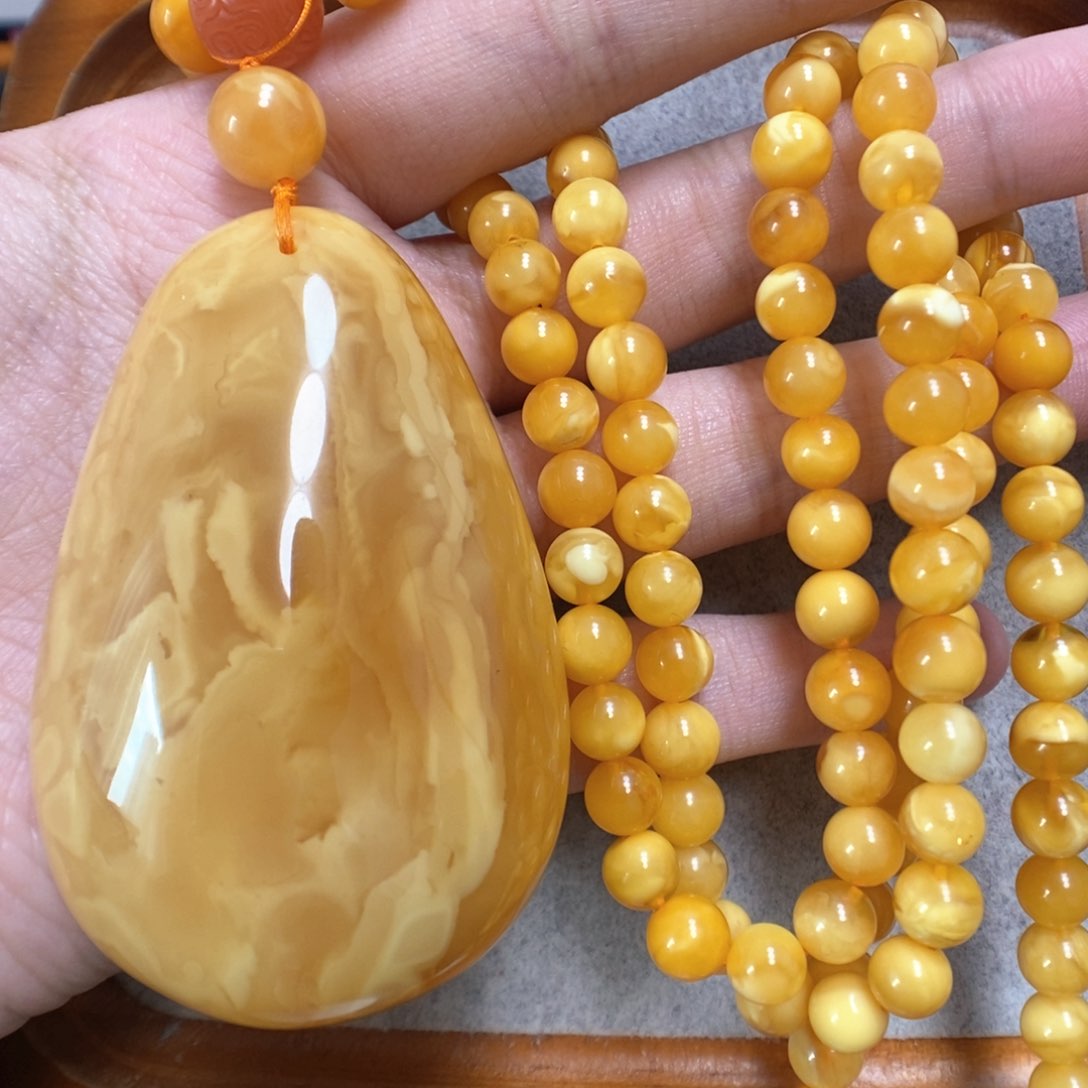 蜜蜡项链未镶嵌蜜蜡吊坠