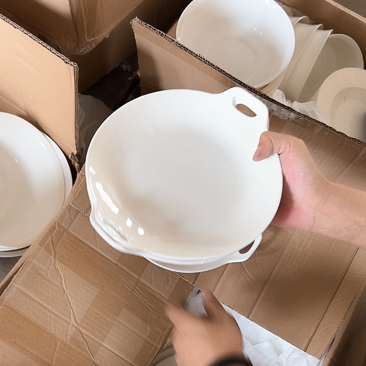 微瑕不退不换不补发 双耳盘4只