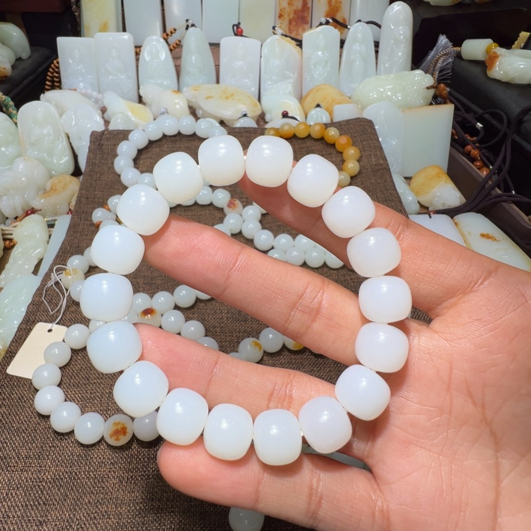 和田玉手串未镶嵌n***_