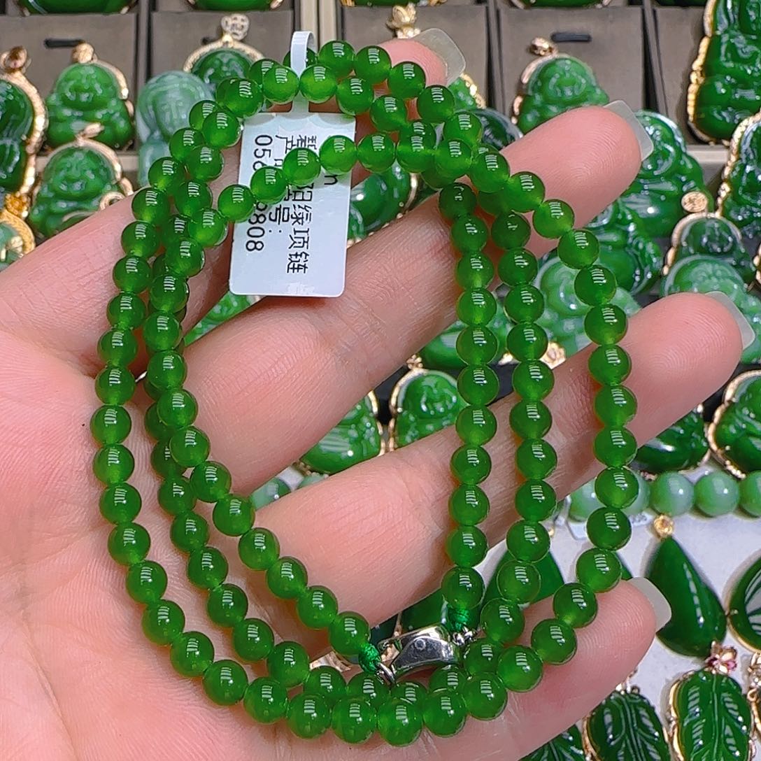 和田玉（碧玉）项链未镶嵌