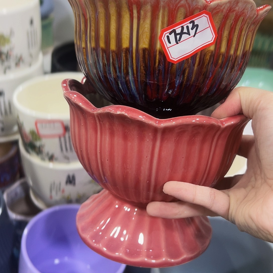 外贸尾单陶瓷花盆凑单10米包邮