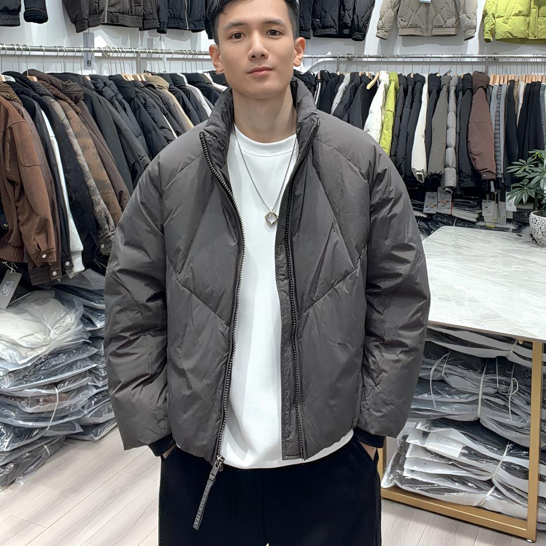 冬季男士立领短款羽绒服保暖潮流休闲百搭羽绒外套