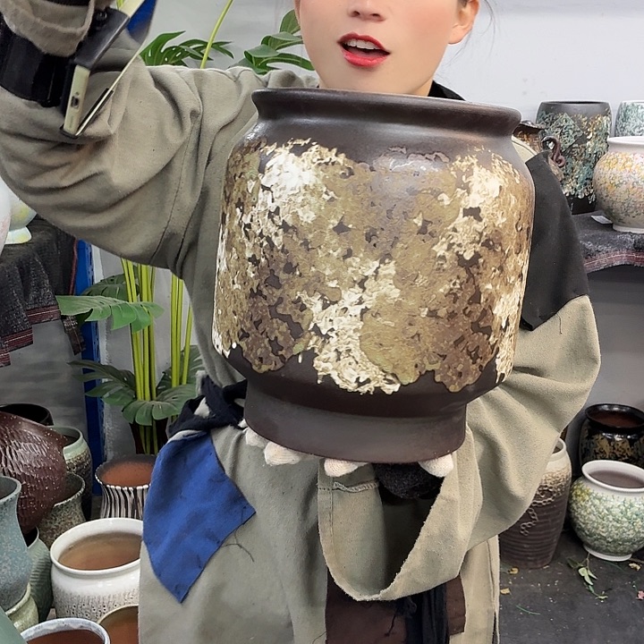 20×27 -粗陶花盆有孔-买买买