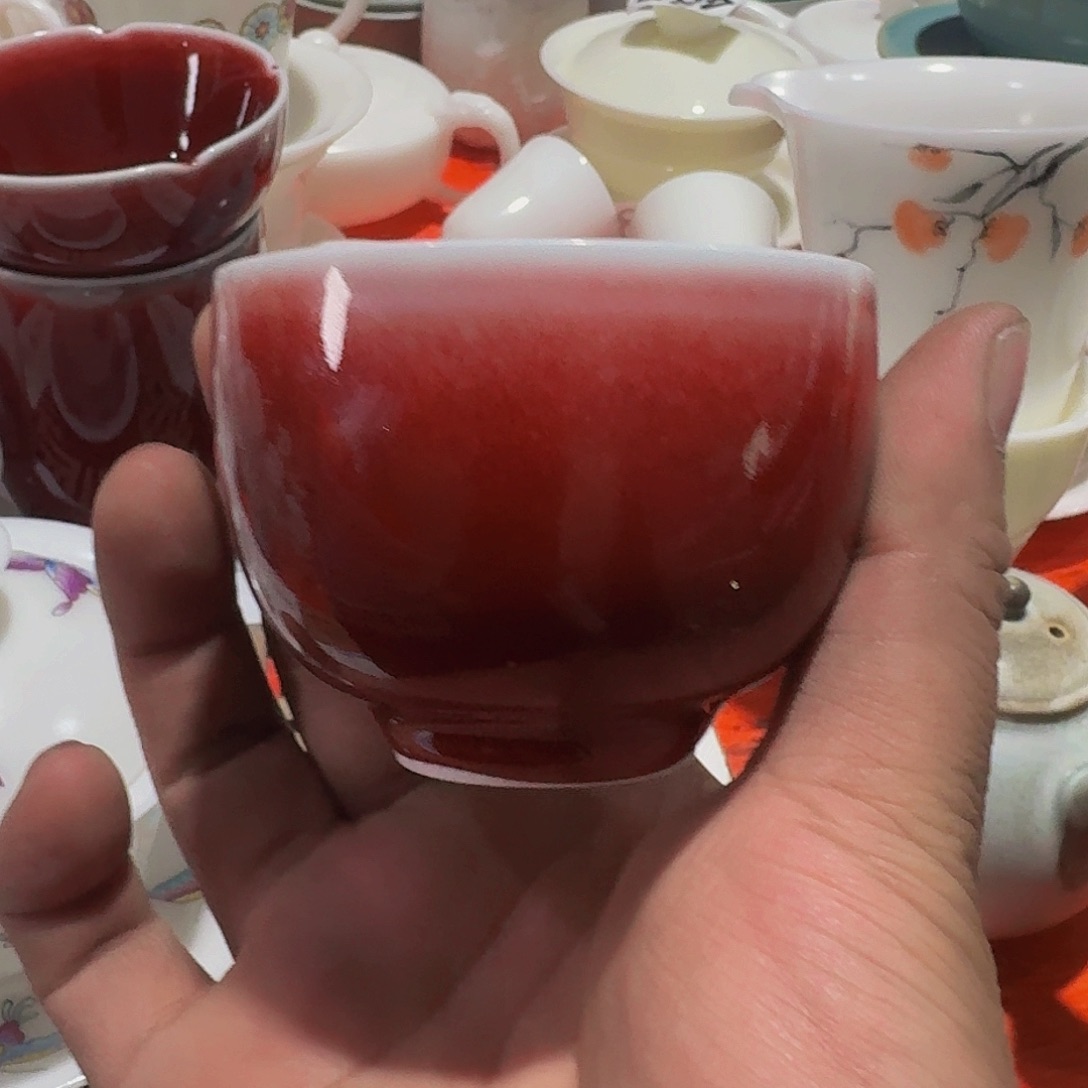 瓷片瑕疵茶具，介意勿拍