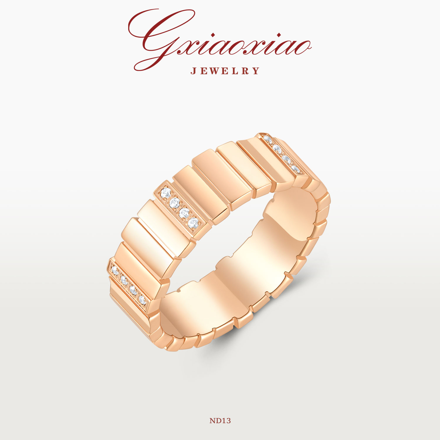 镀K金 经典高级感气质风琴戒指 ND13 ND14