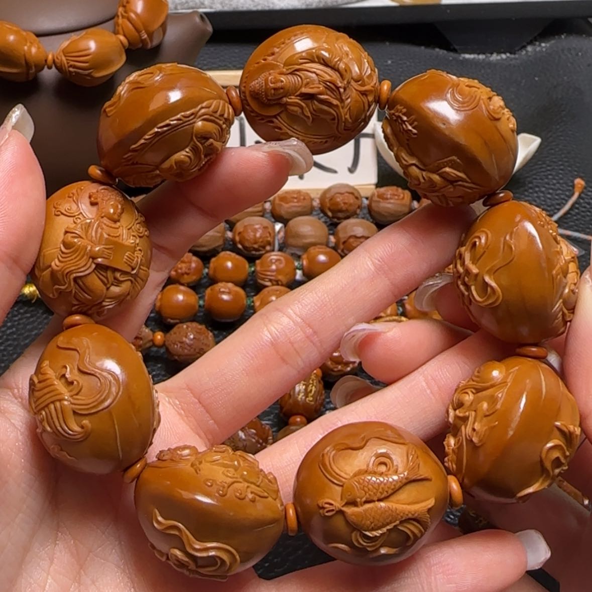 【闪购商品】橄榄核手串八宝法相观音