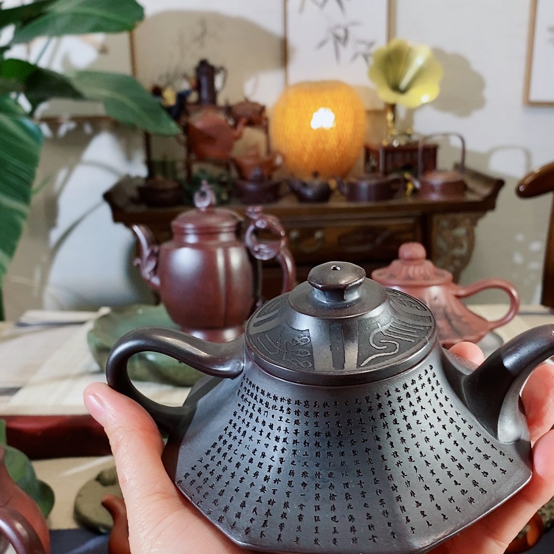 紫砂茶壶宜兴紫砂壶甩出