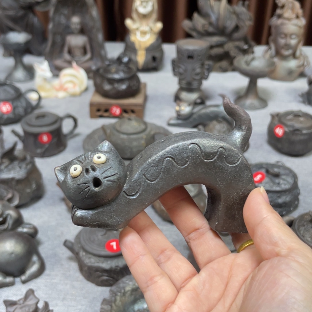 猫咪小茶宠全手捏