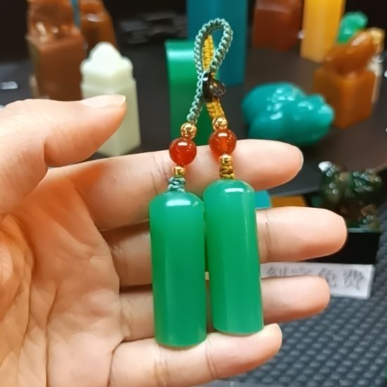 寿山石印石雅安新绿随行章