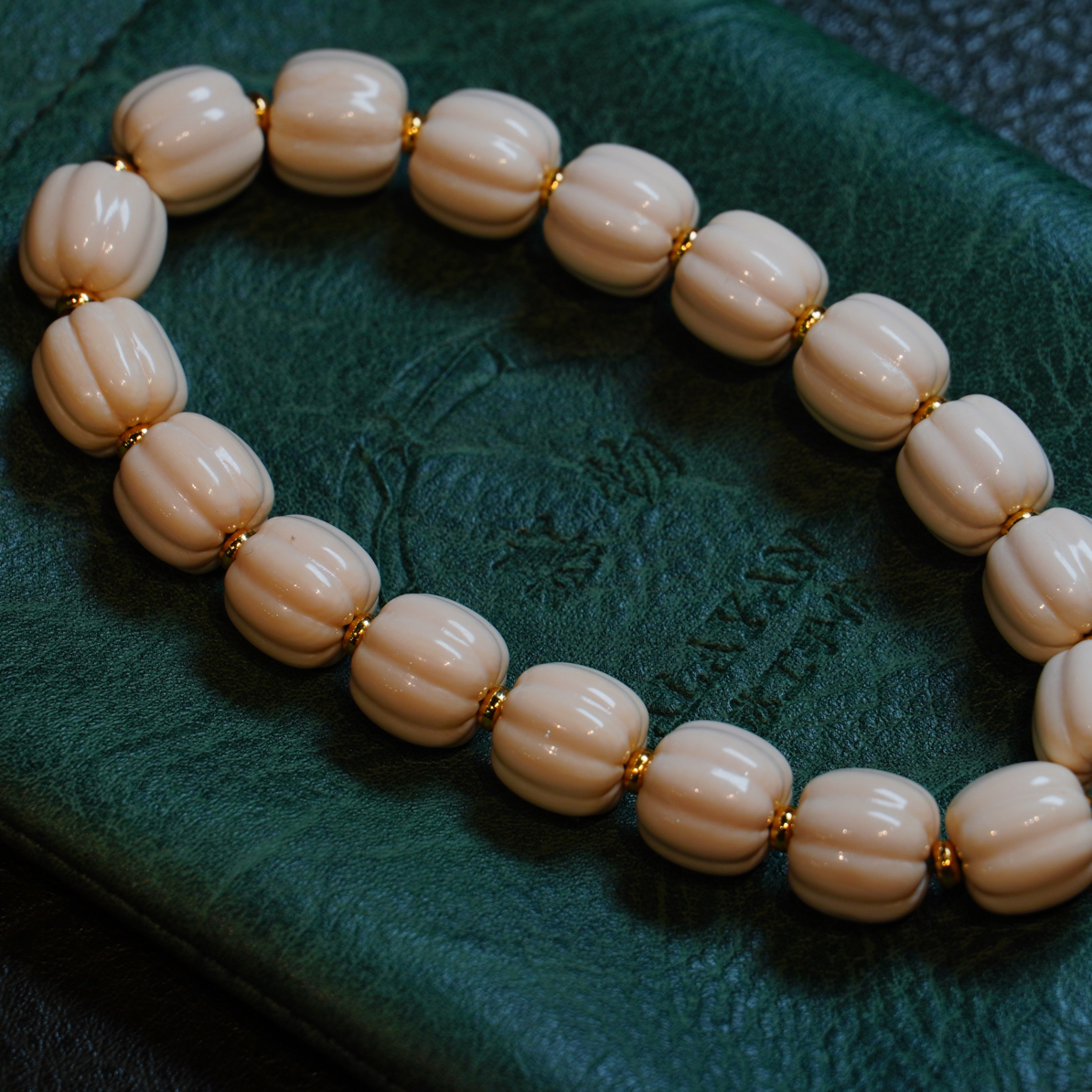 慕物手作 慕物牙雕瓜棱大圆满手串手持18粒串