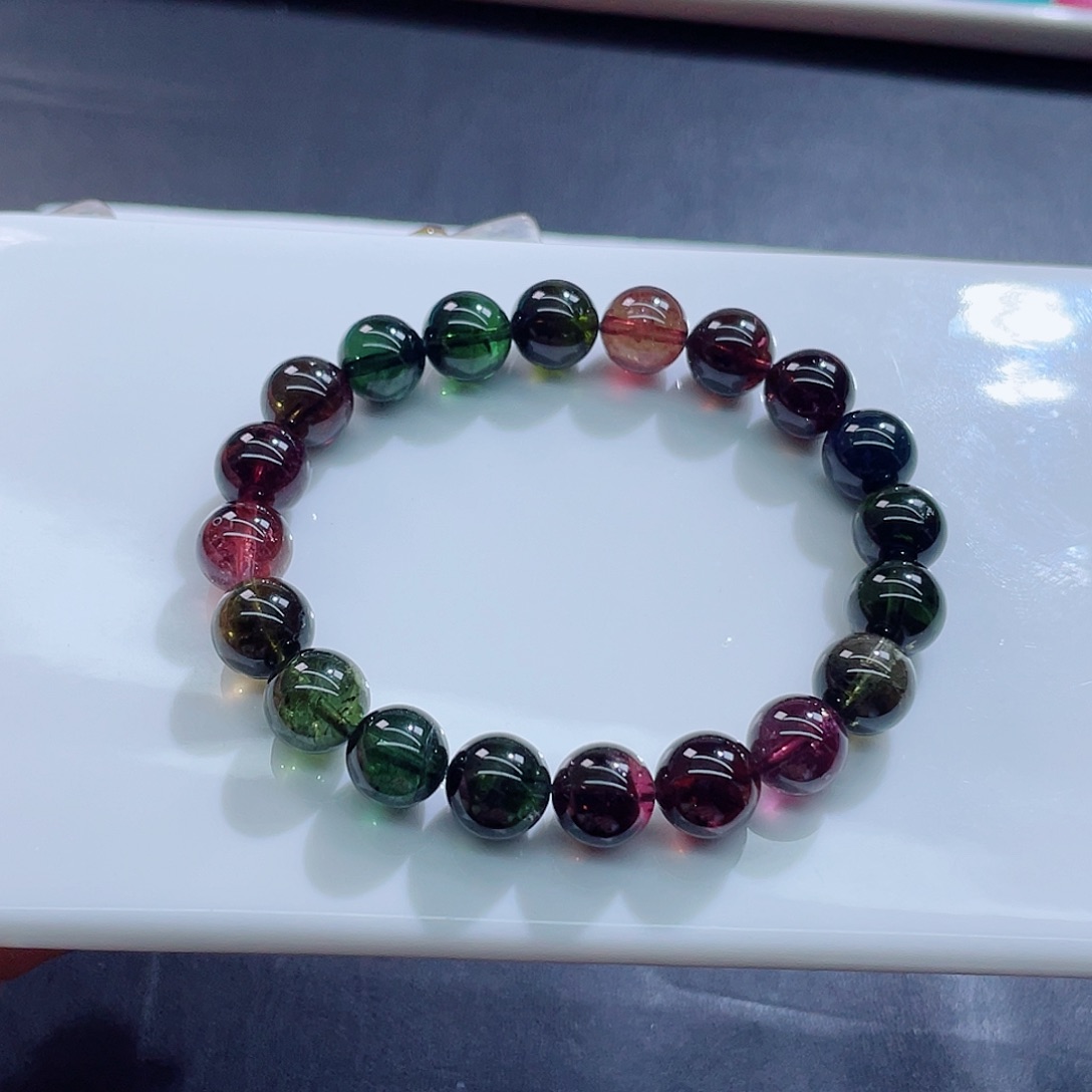 手链碧玺未镶嵌9.7mm左右