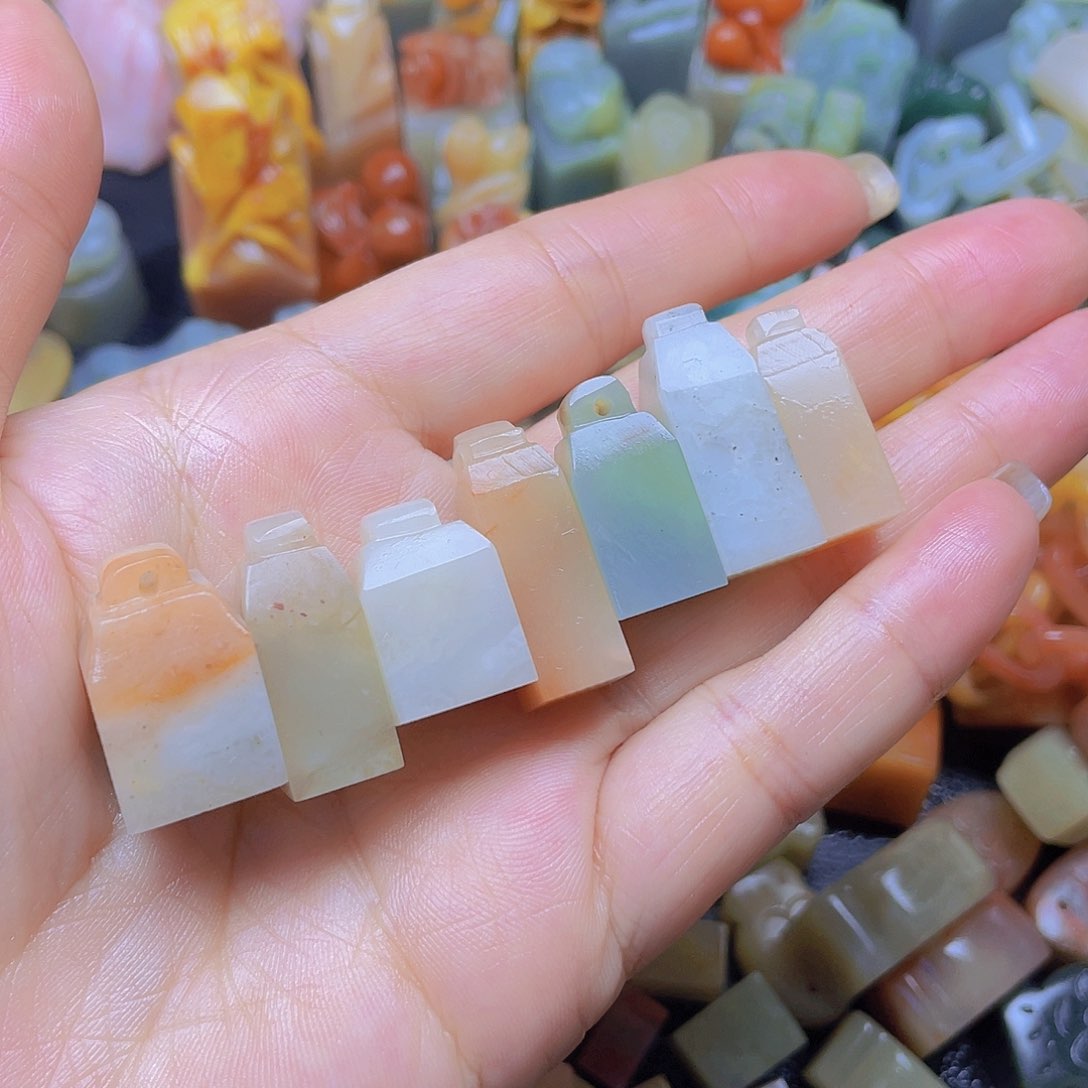 青田石印石如意一把