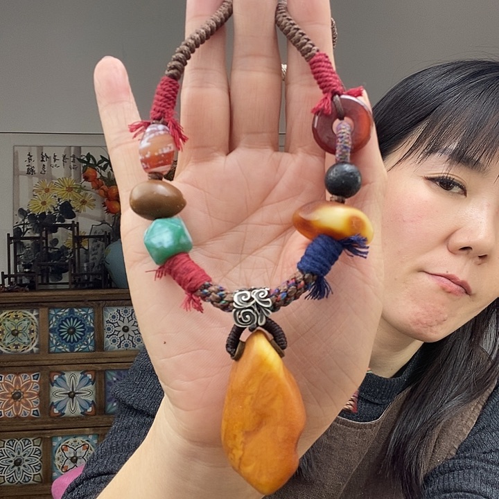 蜜蜡项链未镶嵌项链