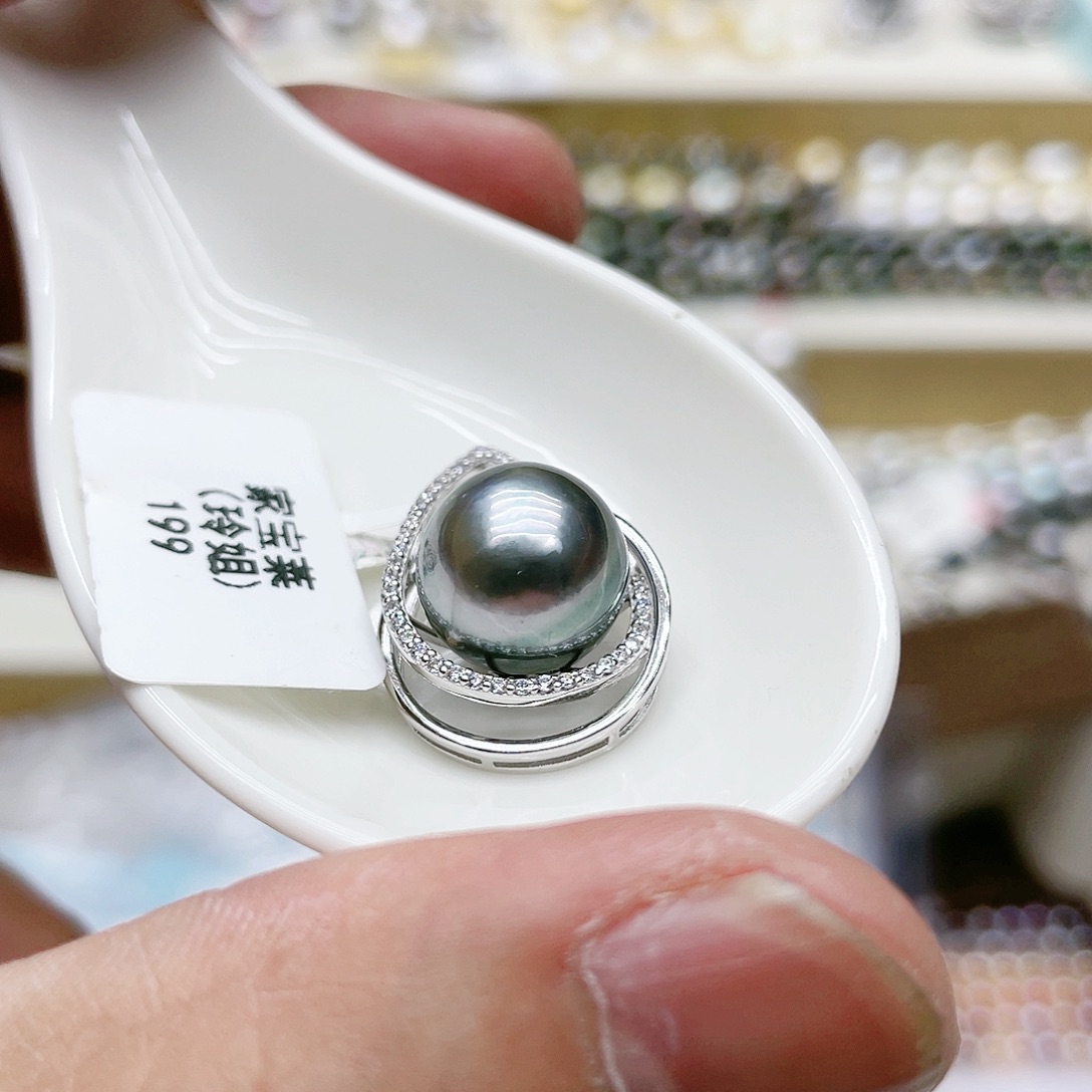 海水珍珠颈饰银S925镶嵌