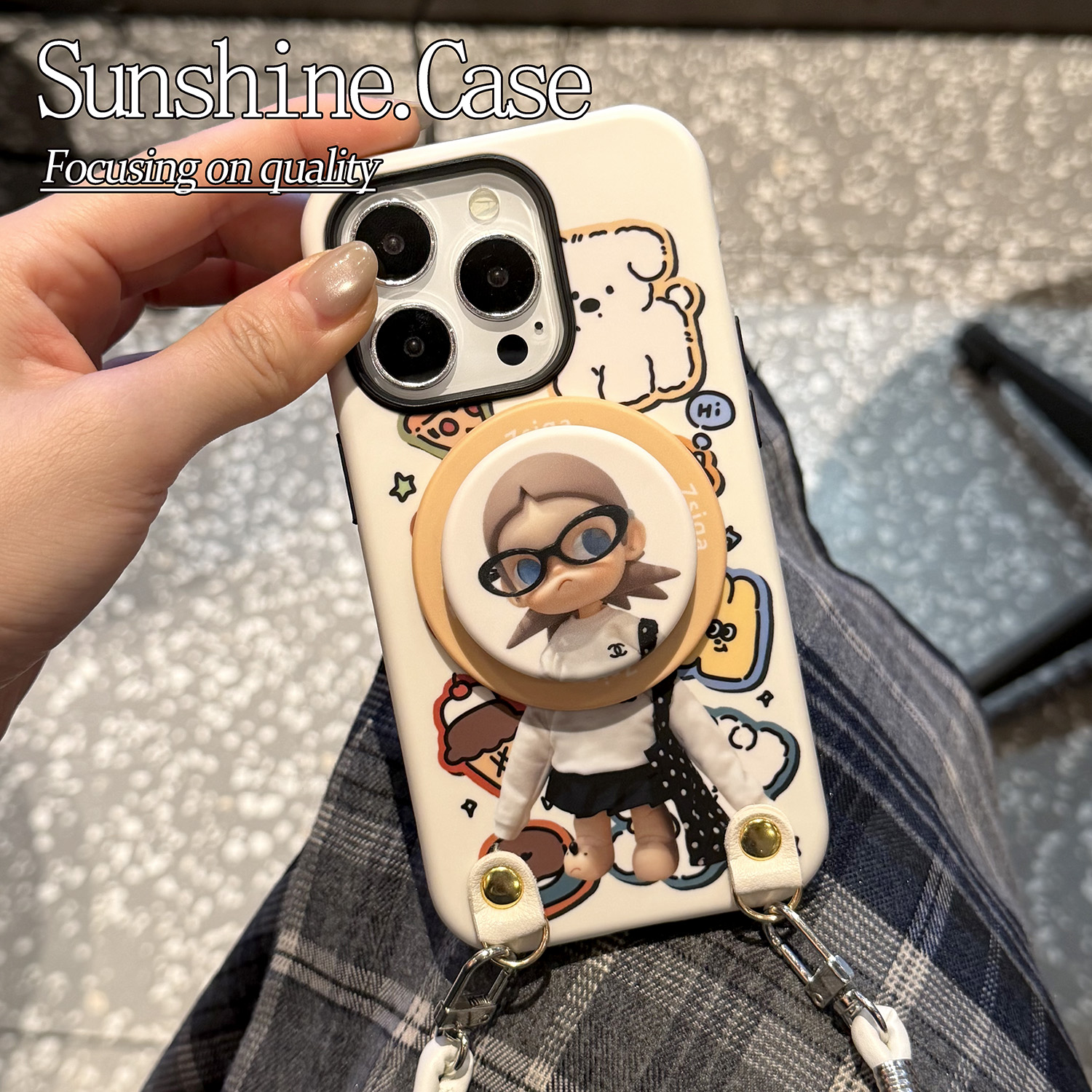 【磁吸菲林二合一】挎包玩偶适用苹果16PROMAX/15/14防手机壳