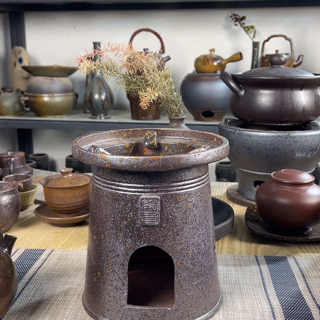 壶紫砂粗陶实用炭炉