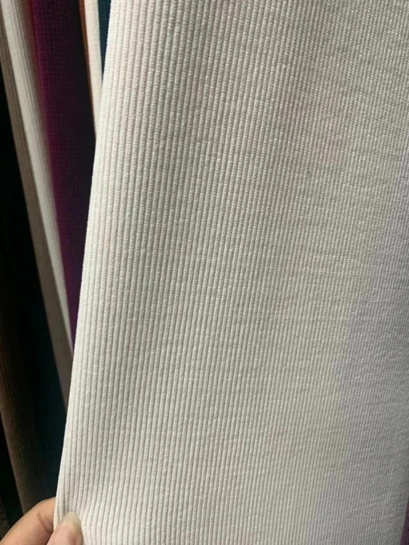 米白 小经编加绒布料