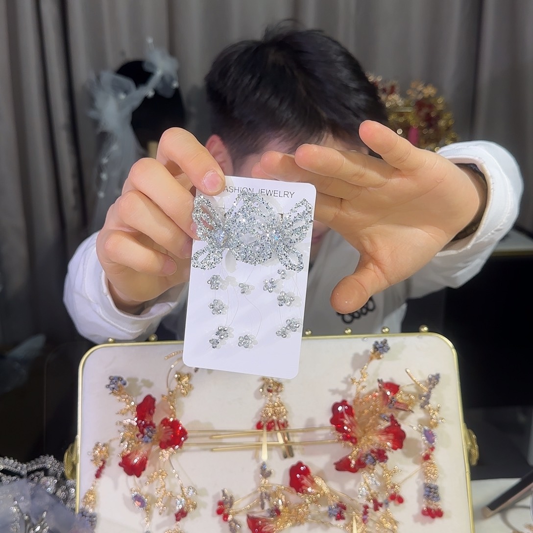 布艺合金新娘头饰13号