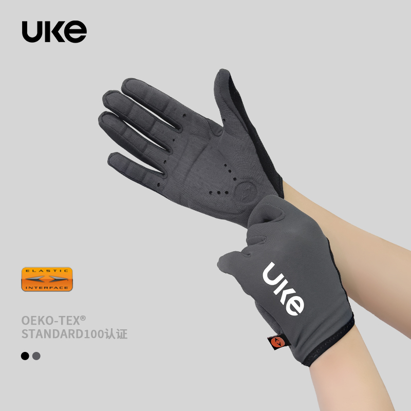 UKEEIT-双箭头手套防晒透气防滑缓震耐磨一体骑行手套 望烽/远跖