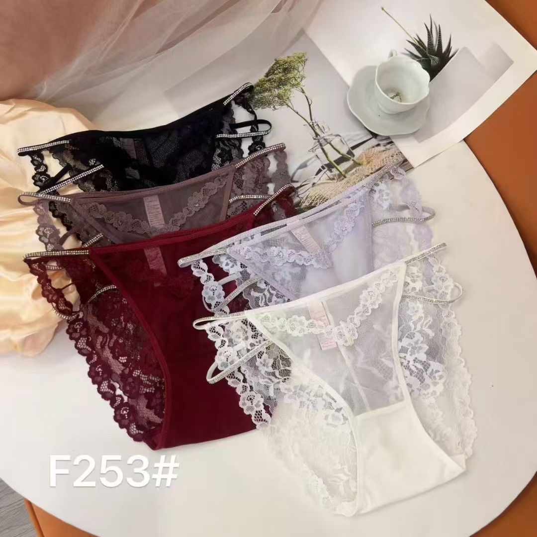 女士性感蕾丝网纱透气轻薄时尚三角内裤