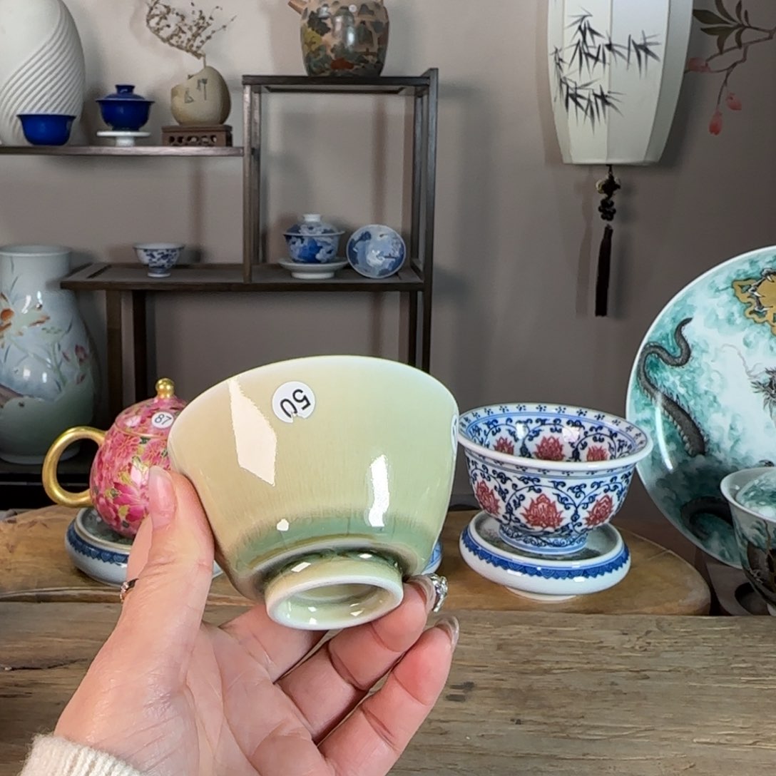 杯景德镇陶瓷柴烧多人