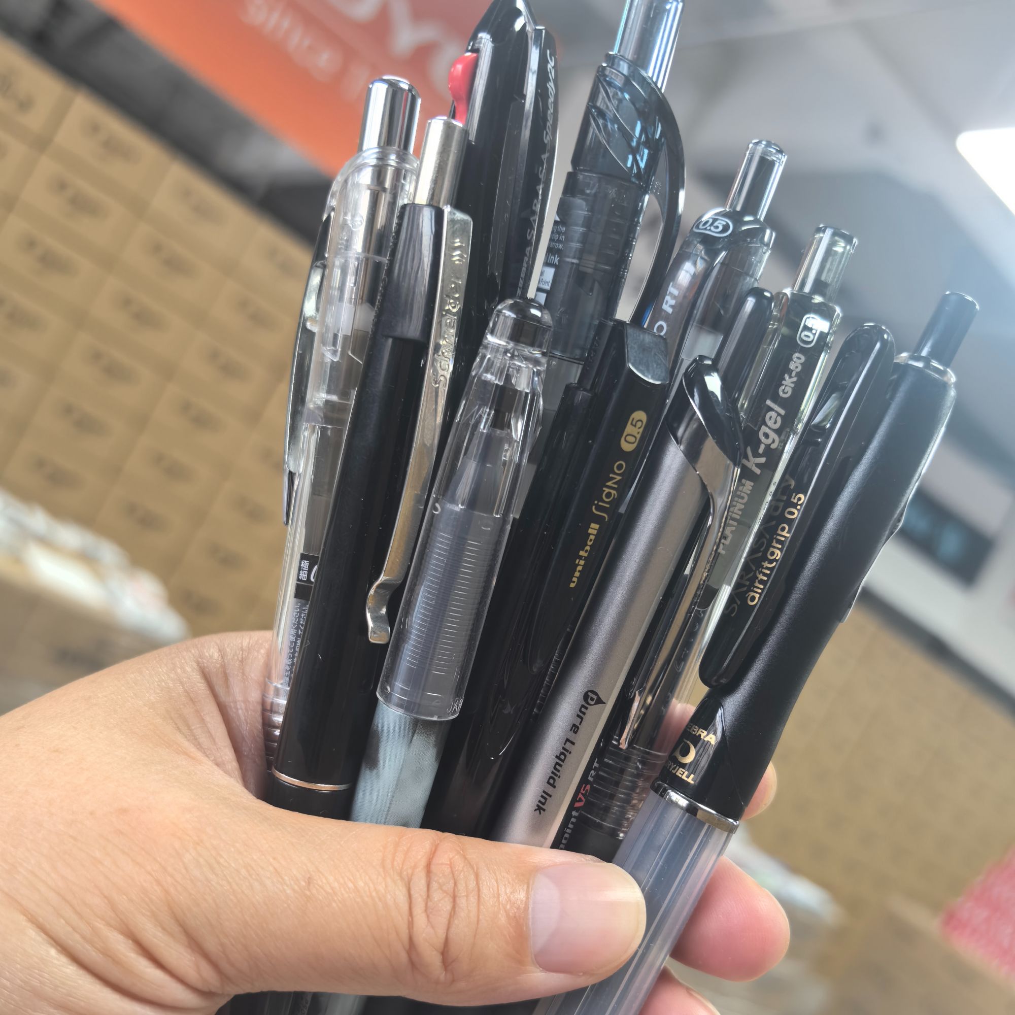 【高端6大品牌】斑马百乐派通黑色按动速干学生考试刷题中性笔十支