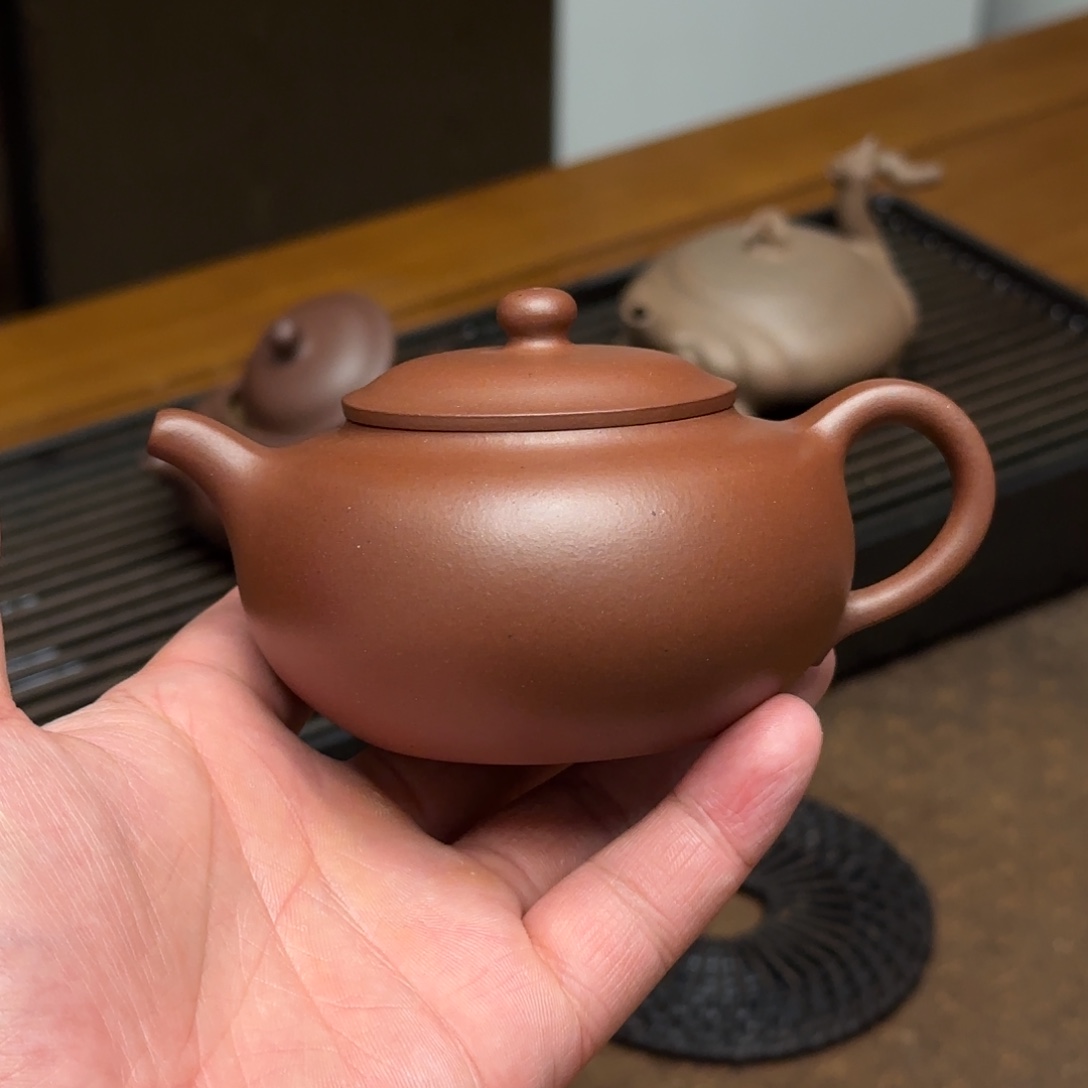 灰***虎顾建凤全手工制作无由壶