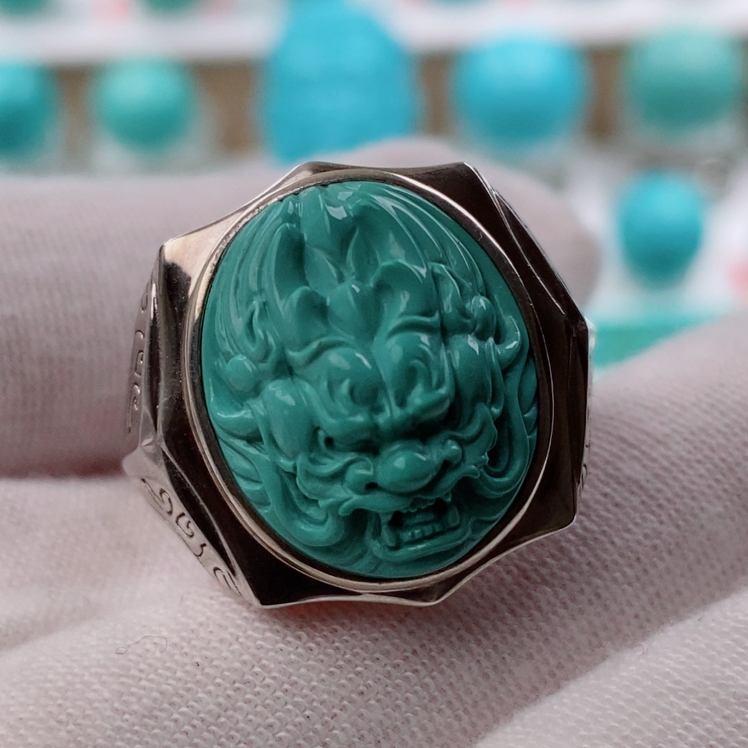 绿松石配饰银S925镶嵌