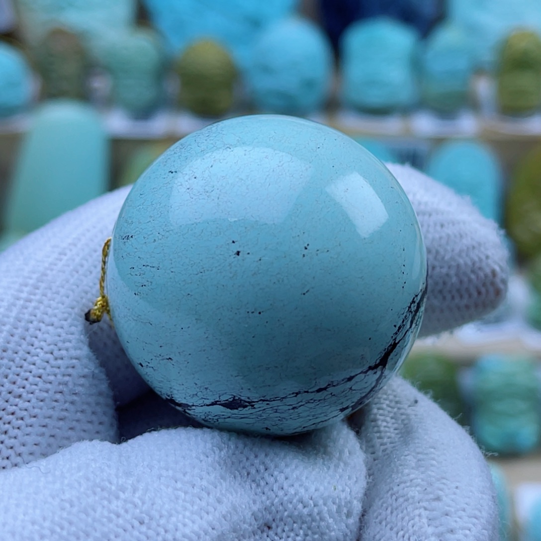 绿松石未镶嵌珠宝奇石34mm