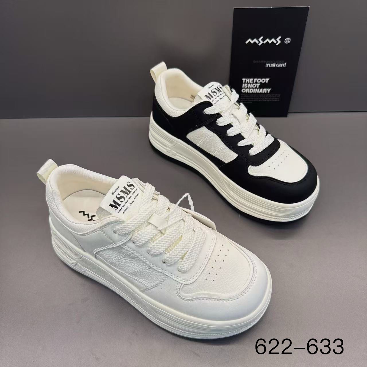 玛莎玛索秋季新款小白鞋622-633时尚百搭休闲网红全皮女鞋学生鞋