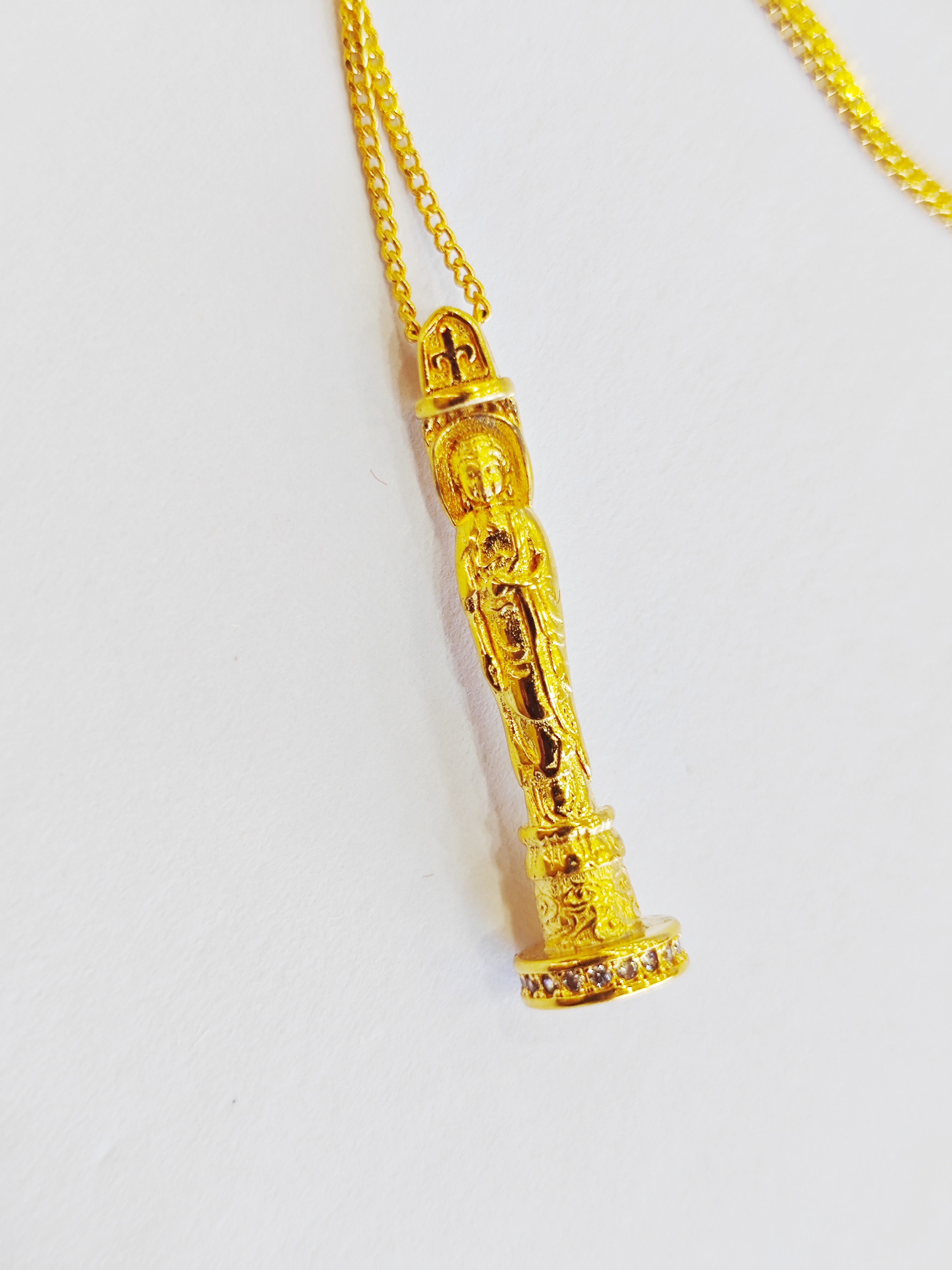 坠链均足银 随身佛套链 