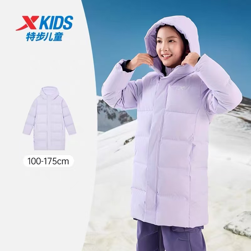 特步儿童冬季新款加绒大小童户外保暖舒适外套6754261A9018