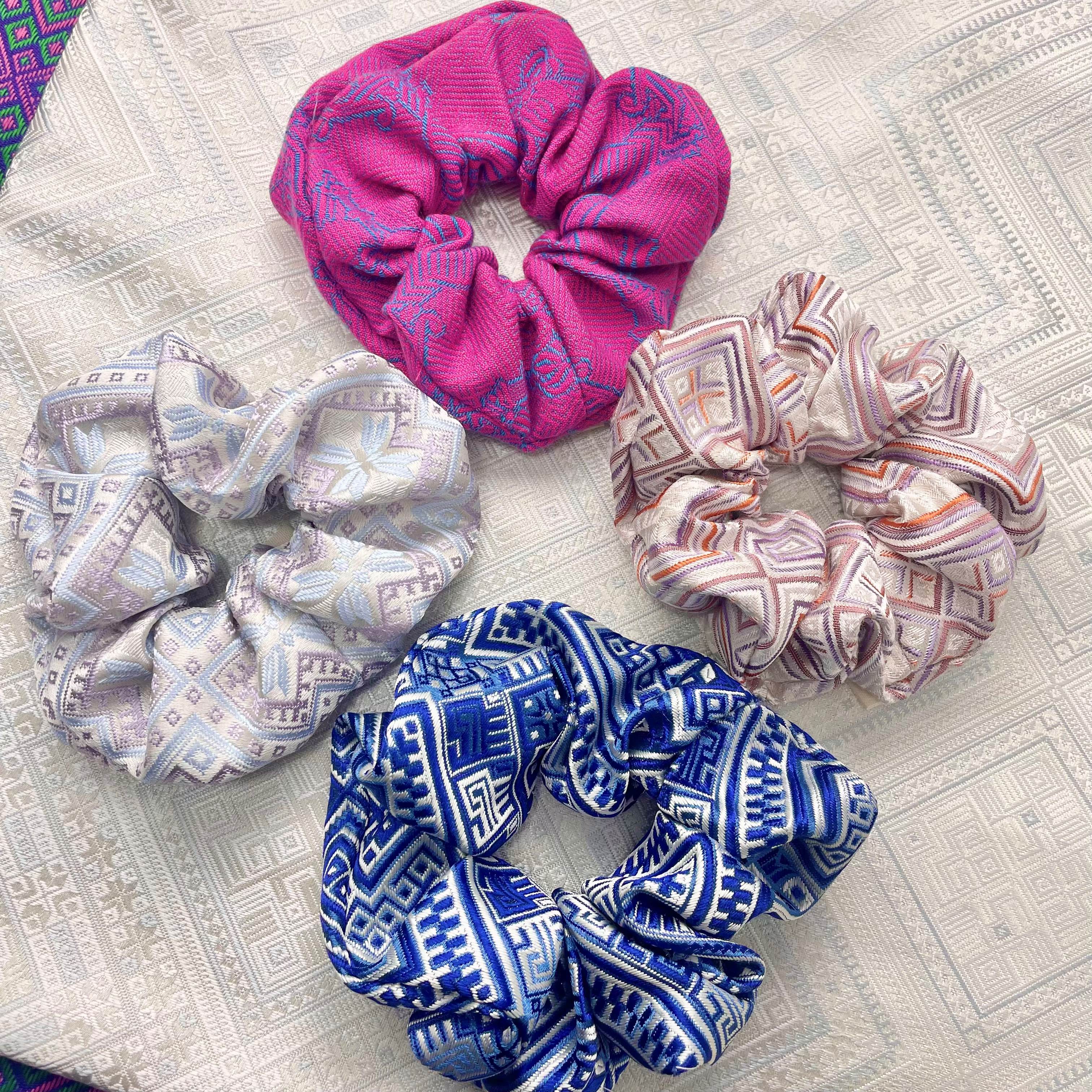 广西非遗壮锦民族风经典大肠发圈发绳不伤发送礼三月三礼物原创