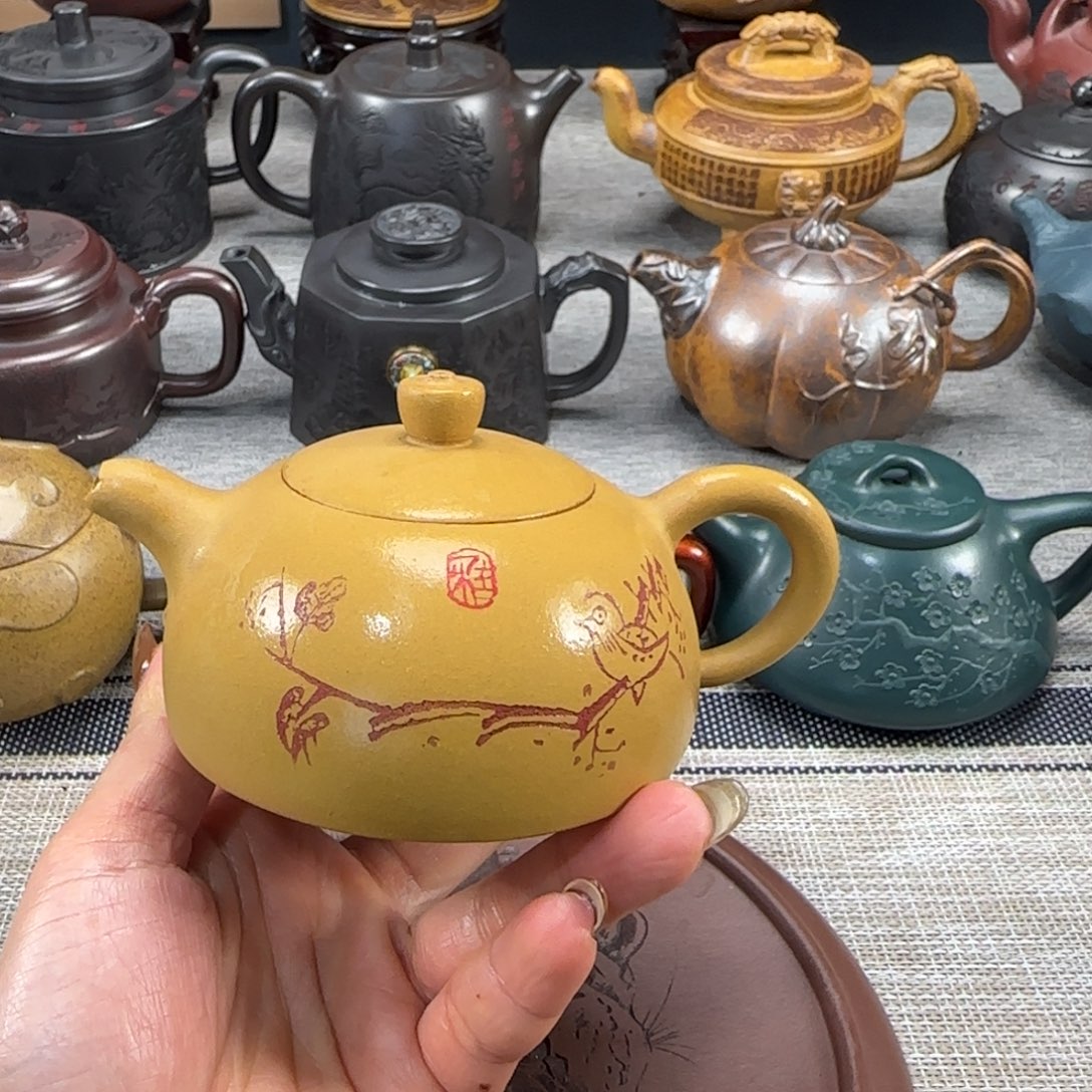 紫砂茶壶紫砂紫色紫砂