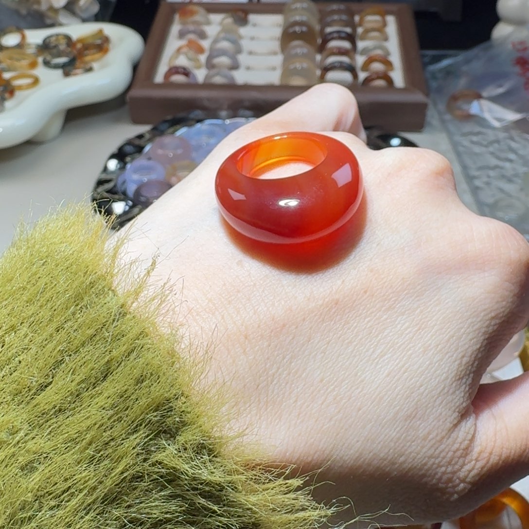 玛瑙/玉髓未镶嵌戒指