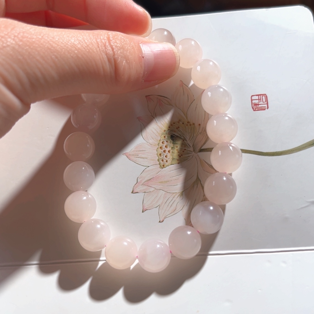 未镶嵌手串和田玉藕粉10mm900