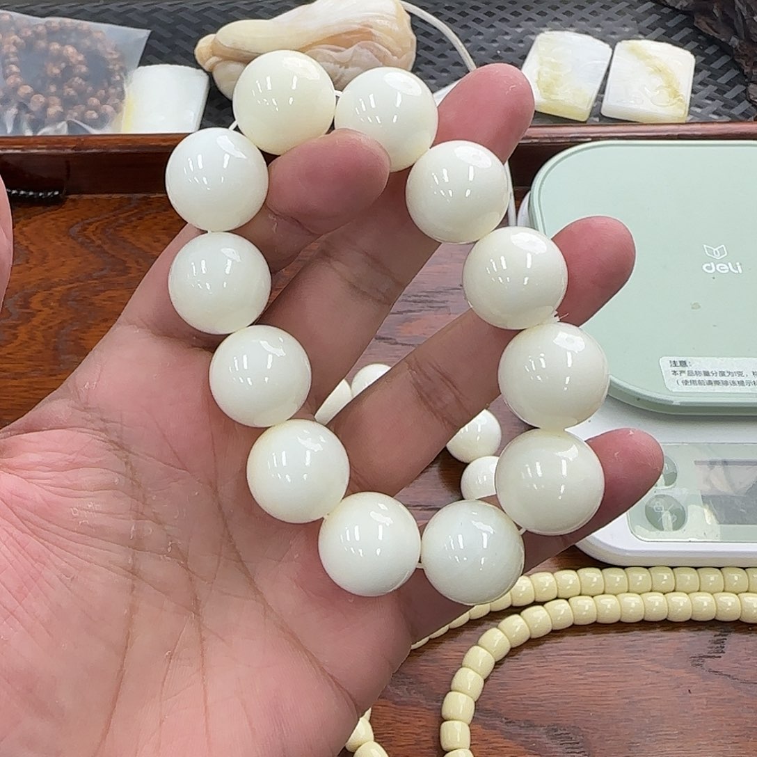手串白玉菩提18玉华
