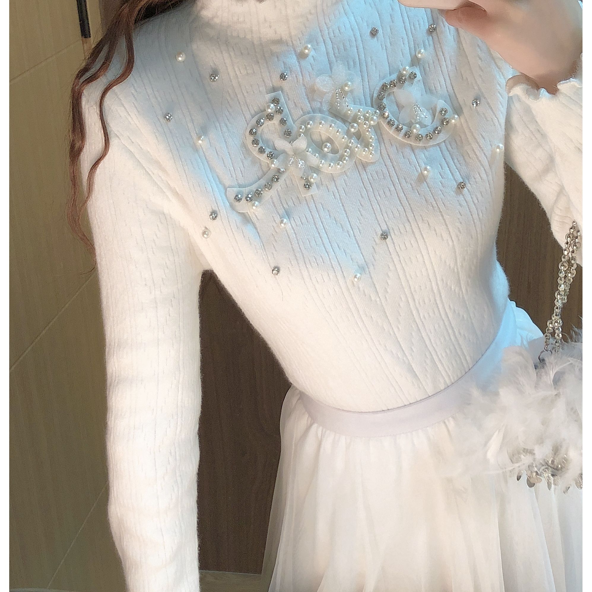 艾日秀法式针织衫女秋冬秋冬新款长袖打底衫内搭修身上衣G0950