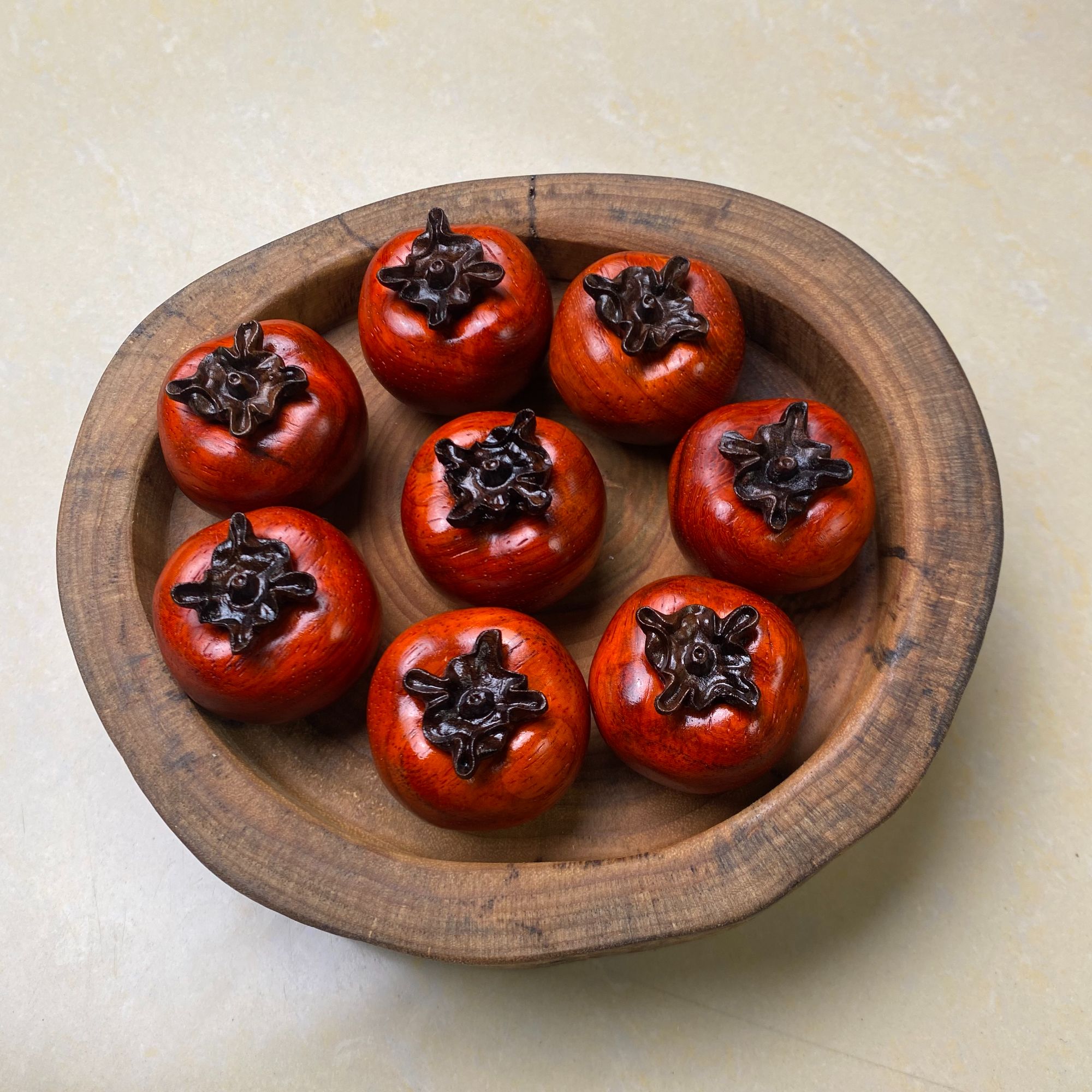 花梨木柿柿如意摆件