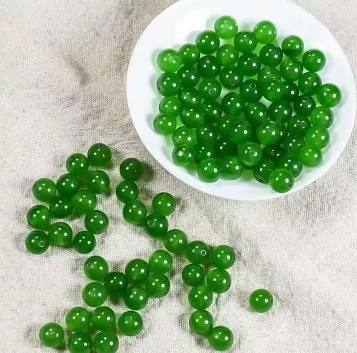 热销推荐-冰洋绿8mm 散珠25颗赠送弹力绳(多样性发货）