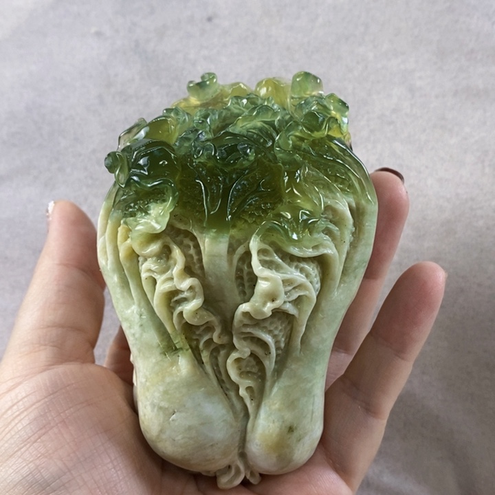 岫玉手把件未镶嵌